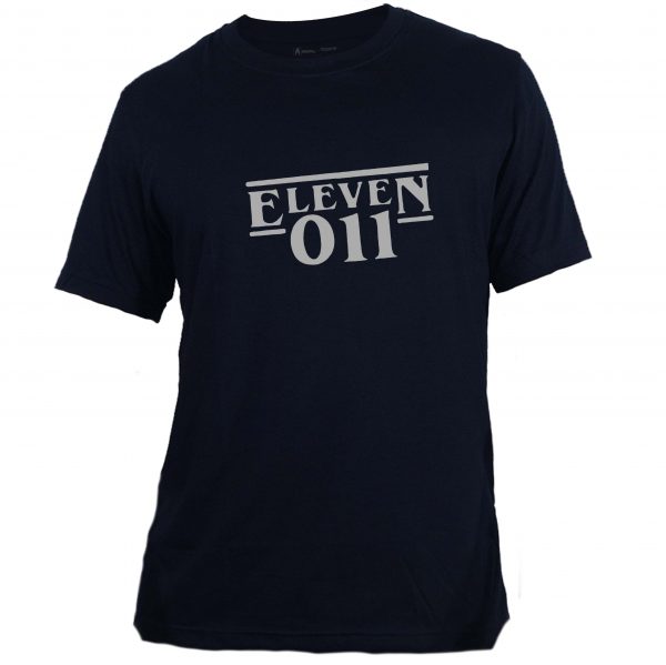 Stranger things eleven design navy blue t shirt