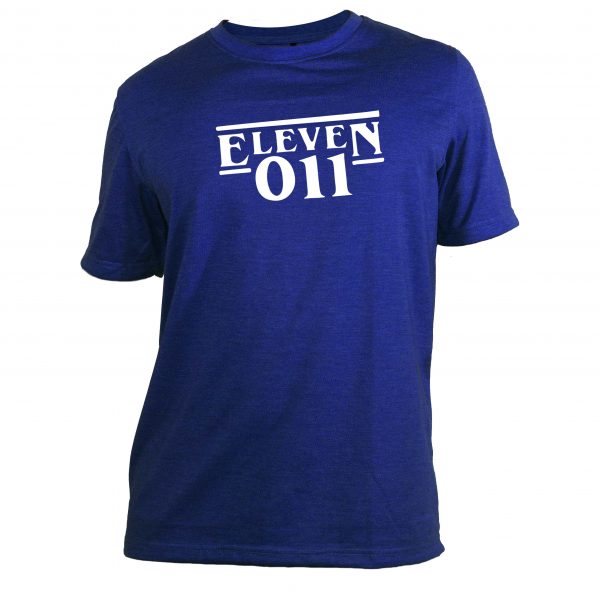 Stranger things eleven design blue t shirt