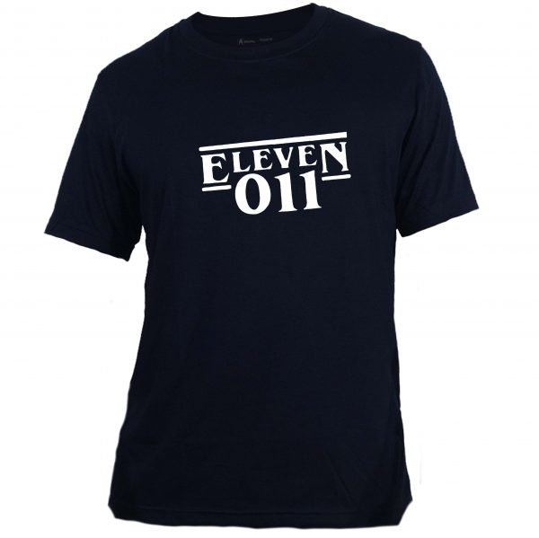 Stranger things eleven design navy blue t shirt